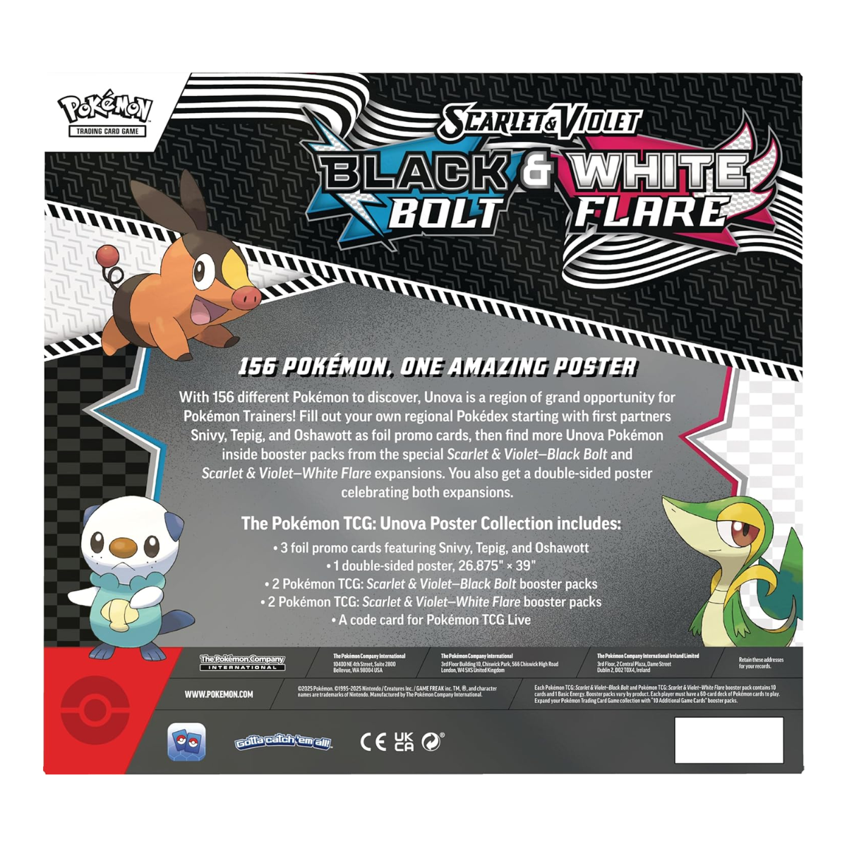 Black Bolt & White Flare Unova Poster Collection | POKÉMON | English