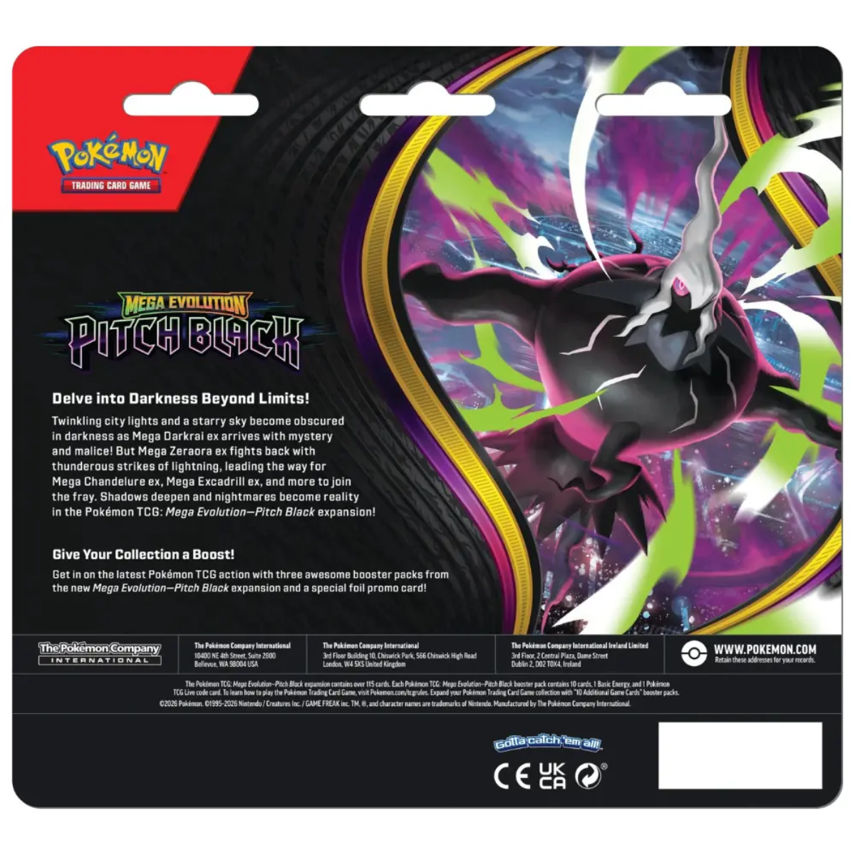 Pitch Black: 3-Pack Blister | POKÉMON | English