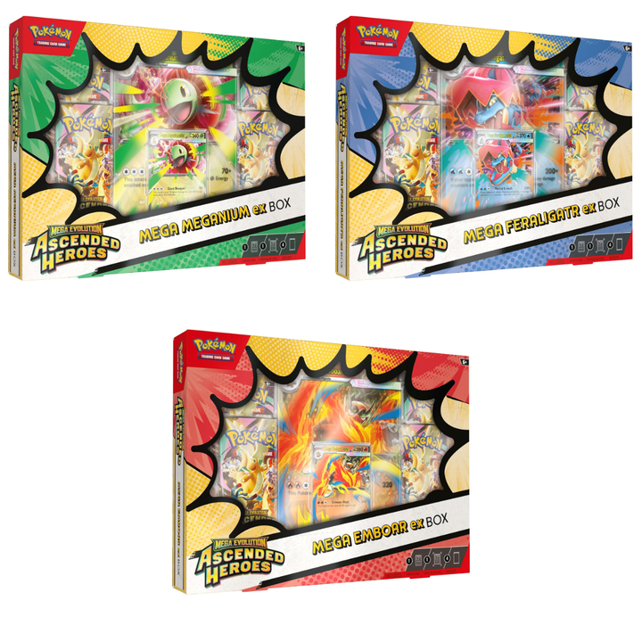 Ascended Heroes: Mega Meganium/Emboar/Feraligatr ex Box | POKÉMON | English