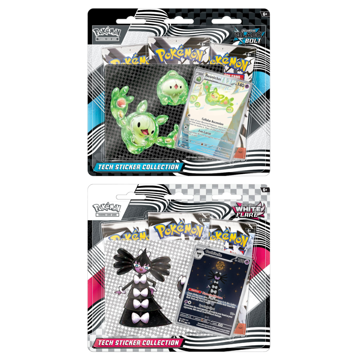 Black Bolt & White Flare Tech Sticker Collection | POKÉMON | English