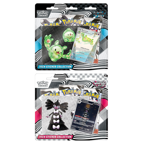 Black Bolt & White Flare Tech Sticker Collection | POKÉMON | English
