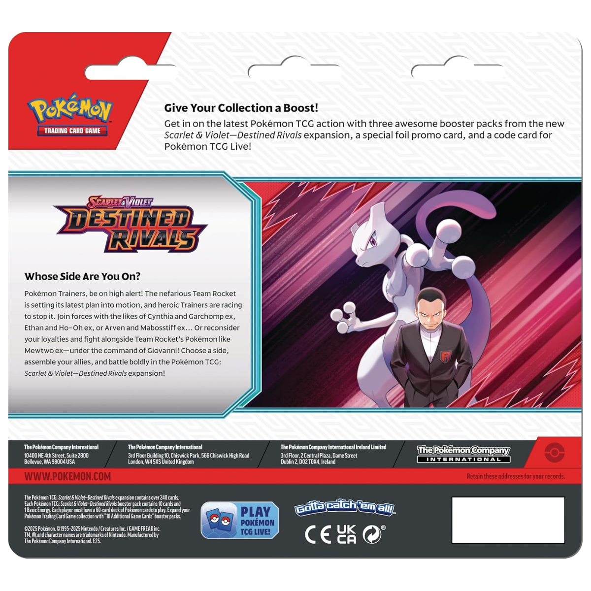 Destined Rivals: 3-Pack Blister | POKÉMON | English