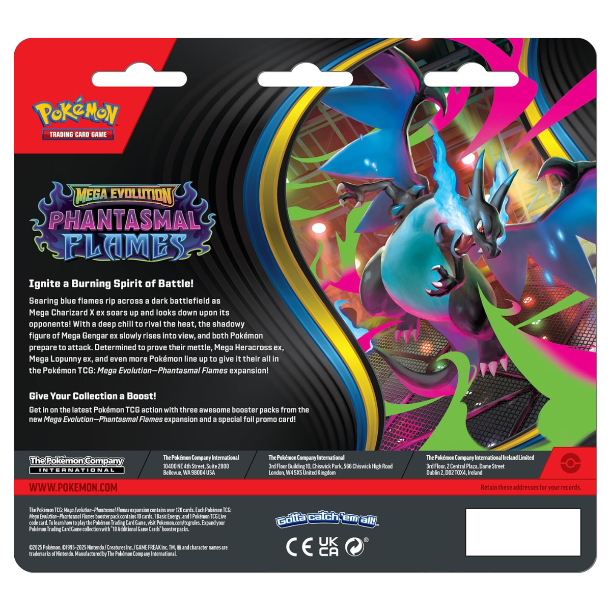Phantasmal Flames: 3-Pack Blister | POKÉMON | English
