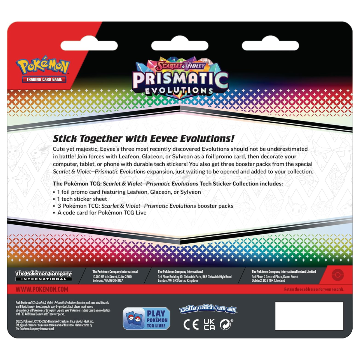 Prismatic Evolutions: Tech Sticker Collection | POKÉMON | English