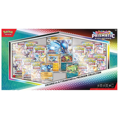 Prismatic Evolutions: Lucario ex & Tyranitar ex Premium Collection | POKÉMON | English