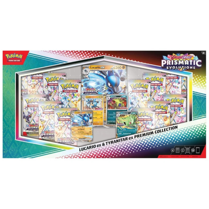 Prismatic Evolutions: Lucario ex & Tyranitar ex Premium Collection | POKÉMON | English