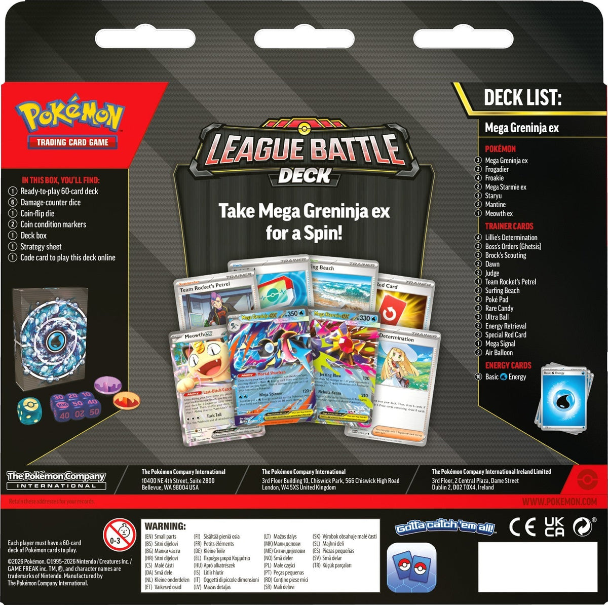 League Battle Deck - Mega Greninja ex